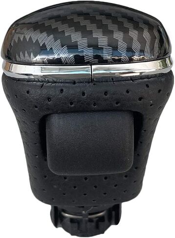 Pursuestar Black Leather Carbon Fiber Gear Lever Shift Knob Shifter for Toyota 2018 2019 2020 2021 2022 Camry Avalon Corolla in Saudi Arabia