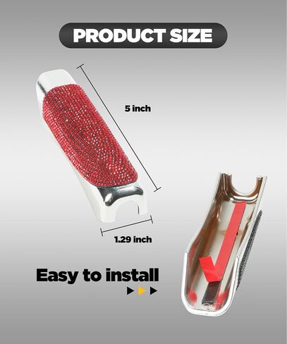 Car Handbrake Cover,Bling Handbrake Protective Cover,Crystal Rhinestone Handbrake Protector Cover,Hand Brake Decoration Cover,Car Supplies Lever Cover,Bling Car Accessories in Saudi Arabia