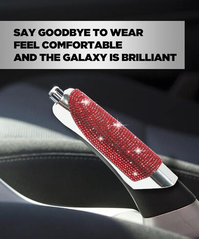 Car Handbrake Cover,Bling Handbrake Protective Cover,Crystal Rhinestone Handbrake Protector Cover,Hand Brake Decoration Cover,Car Supplies Lever Cover,Bling Car Accessories in Saudi Arabia