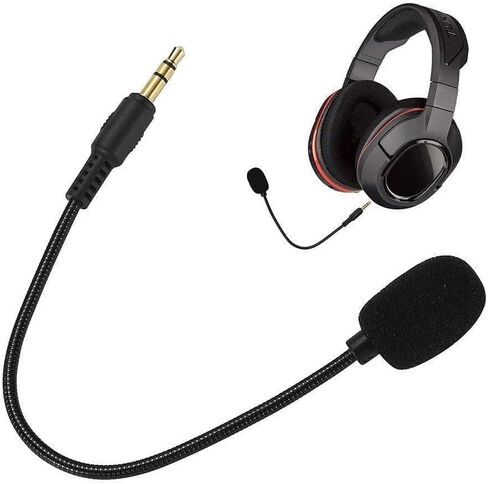 Black Headset Microphone Adjustable 360 Degrees Bendable Jack Headphone Controller Z5a5 Combined 3.5mm Game Gaming Mic to Mic PC Game Headsets in Kuwait