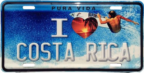 Costa Rica Novelty License Plate Over 20 Unique Styles in Saudi Arabia