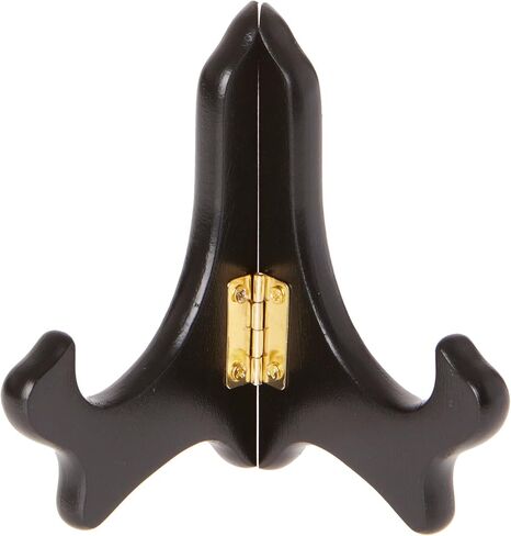 Bard's Hinged Black MDF Wood Plate Stand, 4" H x 5" W x 3" D (For 3.5" - 5" Plates) in Saudi Arabia