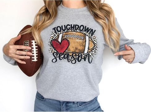 MNLYBABY Touchdown Season Football Sweatshirt Women Game Day Football Pullover Shirts Football Event Sweatshirt in Kuwait