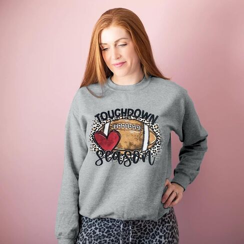 MNLYBABY Touchdown Season Football Sweatshirt Women Game Day Football Pullover Shirts Football Event Sweatshirt in Kuwait