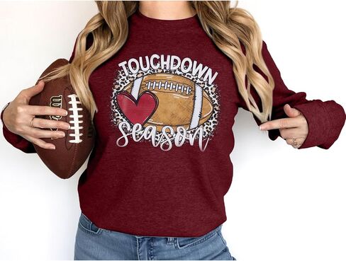 MNLYBABY Touchdown Season Football Sweatshirt Women Game Day Football Pullover Shirts Football Event Sweatshirt in Kuwait