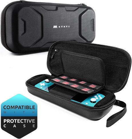 حافظة سفر مومبا لجهاز سويتش لايت 2019 ونينتندو سويتش 2017، حقيبة حمل صلبة ذات سعة كبيرة (أسود) in Kuwait