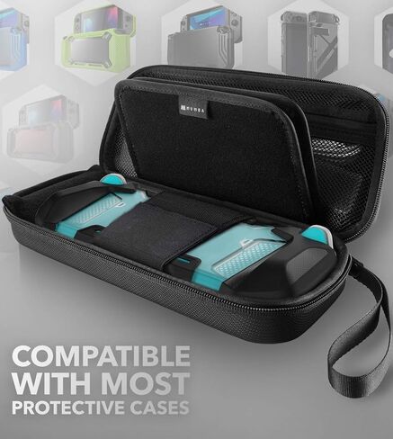 حافظة سفر مومبا لجهاز سويتش لايت 2019 ونينتندو سويتش 2017، حقيبة حمل صلبة ذات سعة كبيرة (أسود) in Kuwait