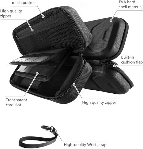 حافظة سفر مومبا لجهاز سويتش لايت 2019 ونينتندو سويتش 2017، حقيبة حمل صلبة ذات سعة كبيرة (أسود) in Kuwait