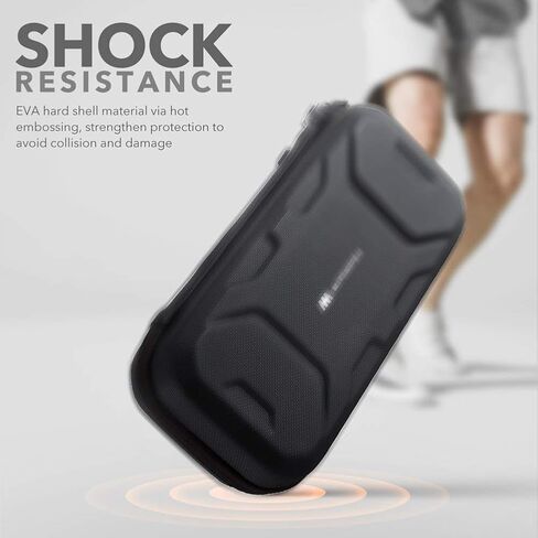 حافظة سفر مومبا لجهاز سويتش لايت 2019 ونينتندو سويتش 2017، حقيبة حمل صلبة ذات سعة كبيرة (أسود) in Kuwait