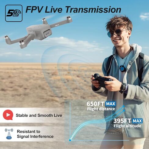 Drones with Camera for Adults 4K 40KM/H Race of Speed Foldable FPV Drone with 2 Cameras RC Quadcopters Brushless Motor Helicopter Level 4+ Wind Resistant 3D Flips APP Control UAV with Carrying Case in Kuwait