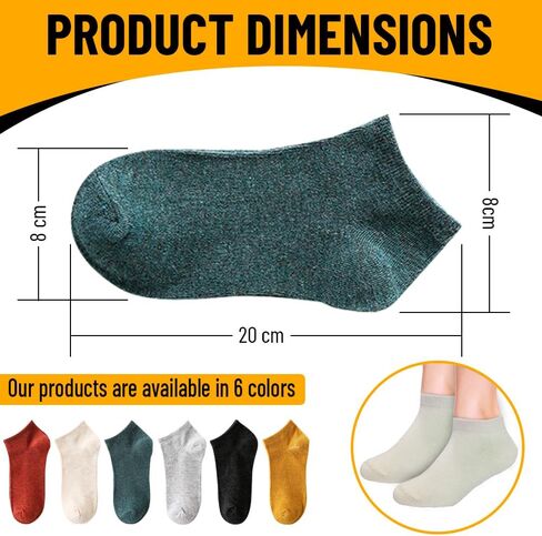 All-Season and Active Comfort Essentials:Unisex Soft Cotton Blend Ankle Socks [6 Pack] - Quick Dry, Sustainable & Stylish in Saudi Arabia