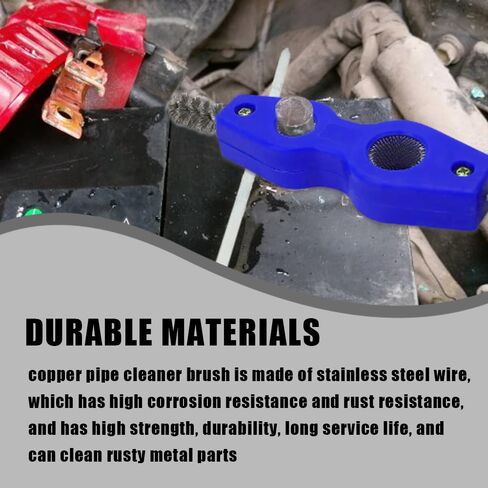 2pcs Car Battery Terminal Cleaners, 4 in 1 Car Battery Cleaning Brush with Steel Wire, Anti-Corrosion Battery Terminals Machine Parts Cleaning Tools, Universal Car Accessories for Car, Marine in Saudi Arabia