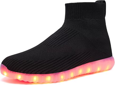 Light Up Shoes for Women Men USB Charging Unisex LED Shoes Halloween Flashing Dancing Sneakers with Mesh Uppers in Saudi Arabia