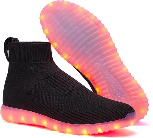 Light Up Shoes for Women Men USB Charging Unisex LED Shoes Halloween Flashing Dancing Sneakers with Mesh Uppers in Saudi Arabia