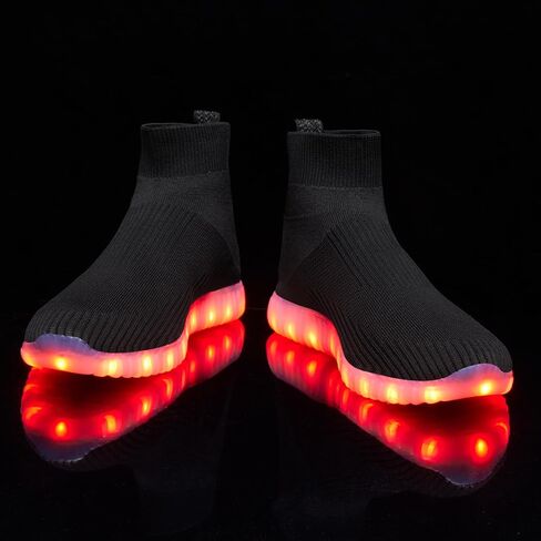 Light Up Shoes for Women Men USB Charging Unisex LED Shoes Halloween Flashing Dancing Sneakers with Mesh Uppers in Saudi Arabia