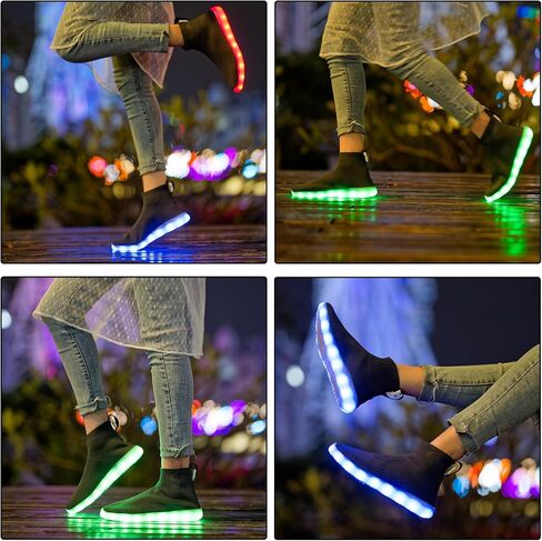 Light Up Shoes for Women Men USB Charging Unisex LED Shoes Halloween Flashing Dancing Sneakers with Mesh Uppers in Saudi Arabia
