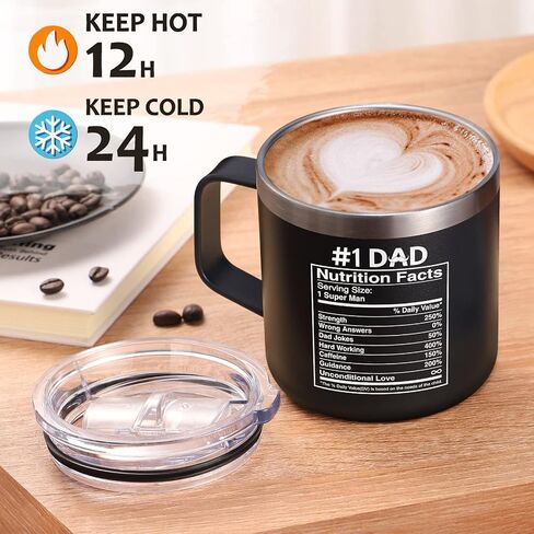 Fimibuke Inspirational Gifts for Men Women, Fathers Day Dad Gifts from Daughter Son Kid Wife, 14 Oz You're Awesome Coffee Mug Birthday Gifts for Dad Husband Brother Him Coworker Friends Thank You Gift in Kuwait