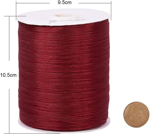 Pandahall 500Yards Sheer Lithe Organza Ribbon 1/4 Inch Wide Transparent Chiffon Ribbon for Wrapping Wedding DIY Decoration (Black) in Saudi Arabia