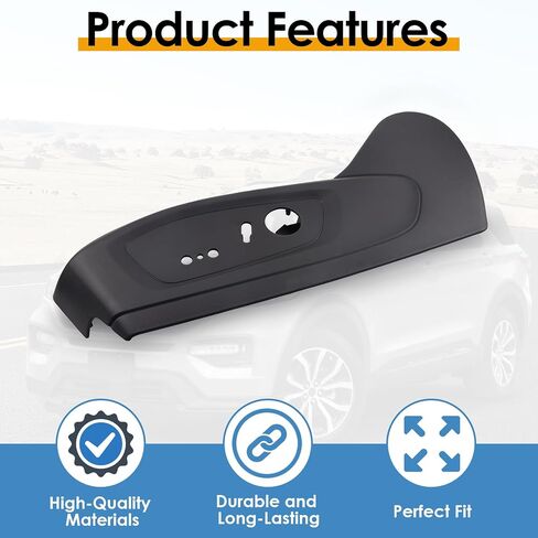غطاء درع لوحة حواف مقعد السائق، مناسب لسيارة Ford Explorer 2020-2023، استبدل OE# MB5Z-7862187-EC، MB5Z7862187EC، غطاء مسار المقعد الأمامي الأيسر، أسود in Saudi Arabia