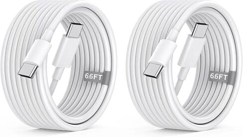 كابل شحن USB C إلى USB C لهاتف iPhone 15، [معتمد من MFi] 2 حزمة سلك شاحن سريع من النوع C إلى النوع C متوافق مع iPhone 15/15 Plus/15 Pro/15 Pro Max/، iPad Pro، Air5، MacBook Air Pad Mini 6 in Kuwait