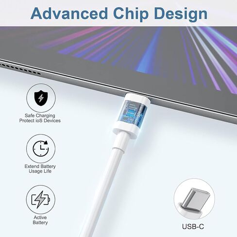 كابل شحن USB C إلى USB C لهاتف iPhone 15، [معتمد من MFi] 2 حزمة سلك شاحن سريع من النوع C إلى النوع C متوافق مع iPhone 15/15 Plus/15 Pro/15 Pro Max/، iPad Pro، Air5، MacBook Air Pad Mini 6 in Kuwait