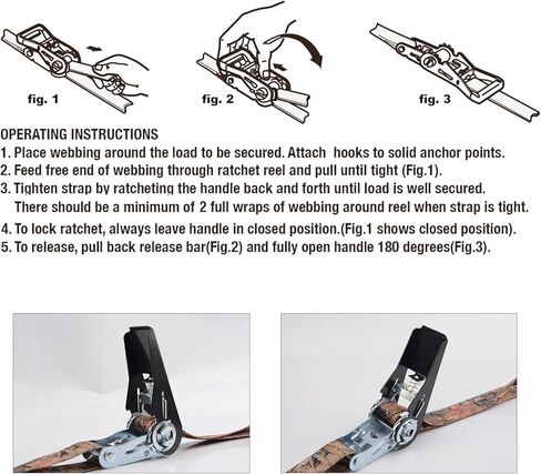XSTRAP STANDARD Ratchet Straps, 900 LB Break Strength, 8-Pack 10FT Ratchet Tie Down Straps Set for Motorcycle Straps Tie Downs, Appliances, Lawn Equipment, Logistic Cargo Straps for Trucks (Black) in Kuwait