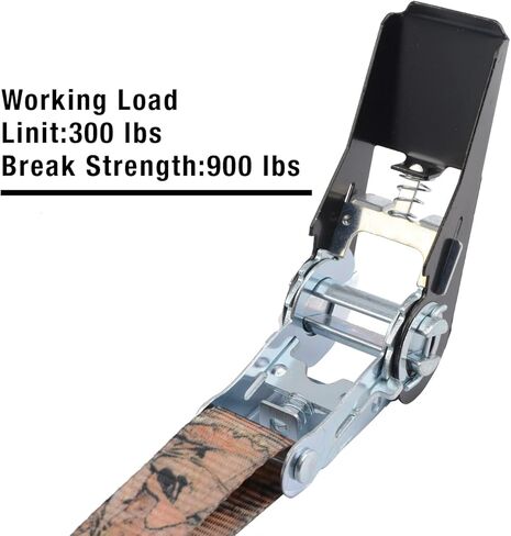 XSTRAP STANDARD Ratchet Straps, 900 LB Break Strength, 8-Pack 10FT Ratchet Tie Down Straps Set for Motorcycle Straps Tie Downs, Appliances, Lawn Equipment, Logistic Cargo Straps for Trucks (Black) in Kuwait