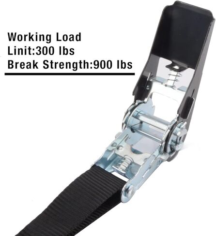 XSTRAP STANDARD Ratchet Straps, 900 LB Break Strength, 8-Pack 10FT Ratchet Tie Down Straps Set for Motorcycle Straps Tie Downs, Appliances, Lawn Equipment, Logistic Cargo Straps for Trucks (Black) in Kuwait