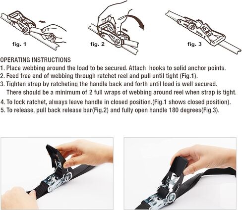 XSTRAP STANDARD Ratchet Straps, 900 LB Break Strength, 8-Pack 10FT Ratchet Tie Down Straps Set for Motorcycle Straps Tie Downs, Appliances, Lawn Equipment, Logistic Cargo Straps for Trucks (Black) in Kuwait