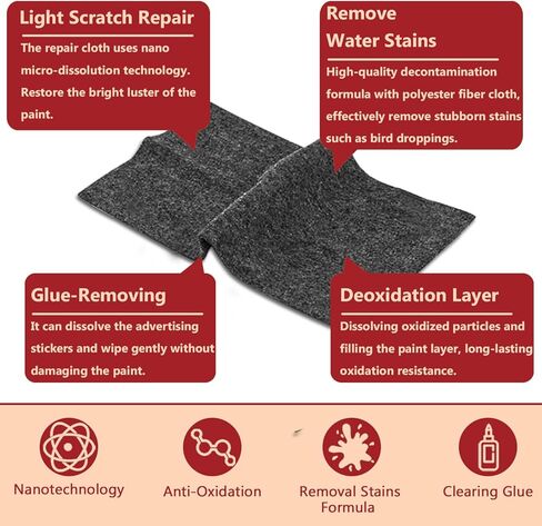 Nano Sparkle Cloth for Car Scratches, Car Scratch Repair Cloth Car Scratch Remover, 2024 New Version Nano Scratch Remover Easily Repair Scratches, Paint Residues, Water Spots, Swirls, 3PCS in Kuwait