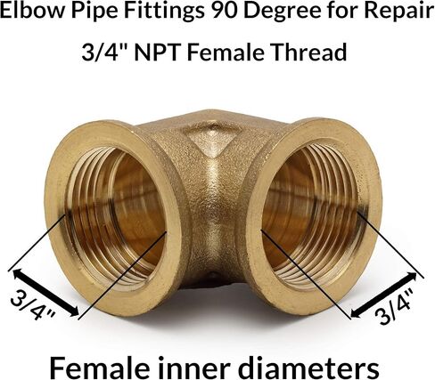 Pipe Fittings 90 Degree Elbow 3/4" Female Brass Elbow Threaded Brass Fitting in Kuwait