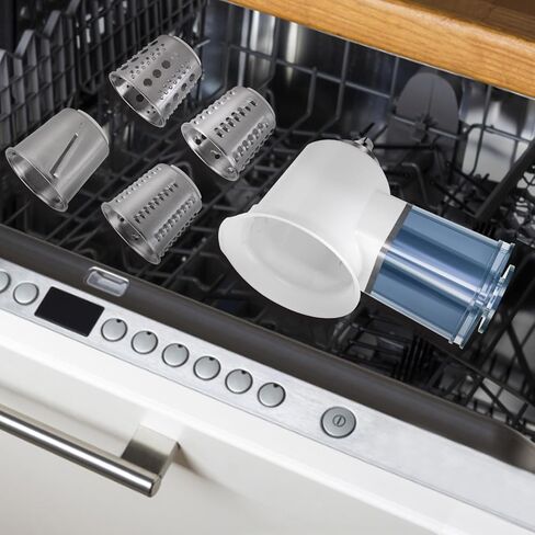 ملحق تقطيع القطاعة لخلاط حامل كيتشن ايد، آلة سلطة مع قطاعة خضروات، صانع سلطة، قطاعة طعام، ملحق مبشرة الجبن لخلاط كيتشن ايد آمن للاستخدام في غسالة الأطباق من ايربرو (أبيض) in Kuwait