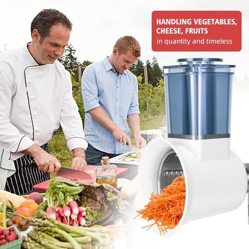 ملحق تقطيع القطاعة لخلاط حامل كيتشن ايد، آلة سلطة مع قطاعة خضروات، صانع سلطة، قطاعة طعام، ملحق مبشرة الجبن لخلاط كيتشن ايد آمن للاستخدام في غسالة الأطباق من ايربرو (أبيض) in Kuwait