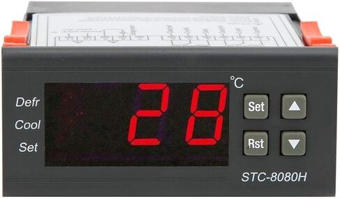 جهاز التحكم الرقمي في درجة الحرارة 10A/220VAC STC-8080H ترموستات للتبريد وإزالة الجليد عرض درجة الحرارة إنذار تجاوز الحد -50 درجة مئوية -99 درجة مئوية in Saudi Arabia