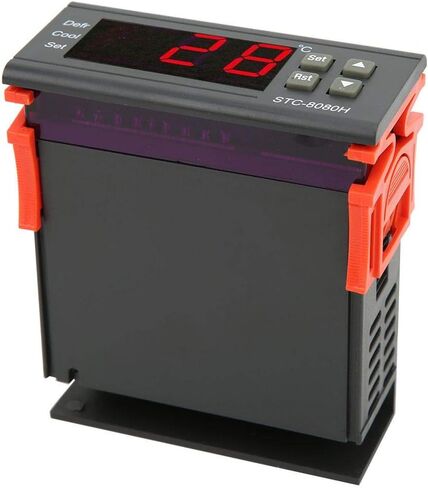 جهاز التحكم الرقمي في درجة الحرارة 10A/220VAC STC-8080H ترموستات للتبريد وإزالة الجليد عرض درجة الحرارة إنذار تجاوز الحد -50 درجة مئوية -99 درجة مئوية in Saudi Arabia