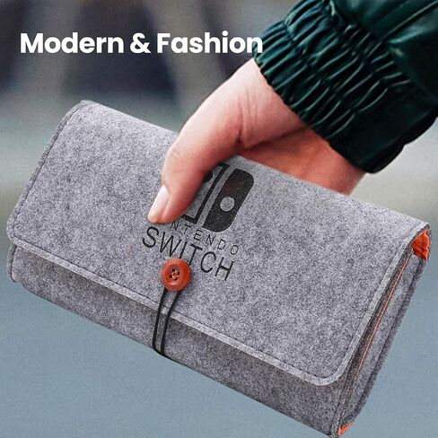 Switch Carrying Case for Nintendo Switch OLED Model 2021 & Switch 2017, Hard Shell Portable Cover Storage Bag w/5 Game Card Slots for Nintendo Switch Console & Accessories in Saudi Arabia