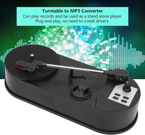 مشغل تسجيل القرص الدوار من GOWENIC، مشغل تسجيل محمول USB 2.0 قرص دوار احترافي لتحويل MP3 لمحبي الموسيقى، ودعم LP 33 45 PRM، وفتحة بطاقة الذاكرة للموسيقى in Saudi Arabia