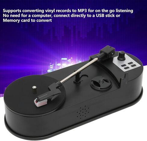 مشغل تسجيل القرص الدوار من GOWENIC، مشغل تسجيل محمول USB 2.0 قرص دوار احترافي لتحويل MP3 لمحبي الموسيقى، ودعم LP 33 45 PRM، وفتحة بطاقة الذاكرة للموسيقى in Saudi Arabia