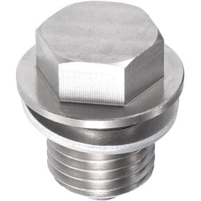Motoforti Universal Magnetic Oil Drain Plug, Magnet Bolt for Car Motorcycle Boat with 1 Aluminum Washer, M12x1.5, Anti Leakage, Stainless Steel, Silver Tone