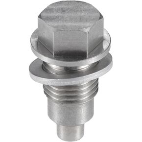 Motoforti Universal Magnetic Oil Drain Plug, Magnet Bolt for Car Motorcycle Boat with 1 Aluminum Washer, M12x1.5, Anti Leakage, Stainless Steel, Silver Tone