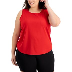 Women's Birdseye Mesh Tank Top Red Size 2X