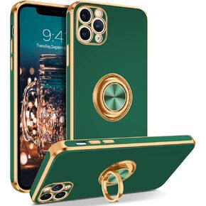 BENTOBEN for iPhone 11 Pro Max Case, Phone Case iPhone 11 ProMax, Slim Fit Kickstand Ring Holder Shockproof Protection Soft TPU Bumper Protective Girls Women Boy iPhone 11 ProMax 6.5 Cover,Black/Gold in Kuwait