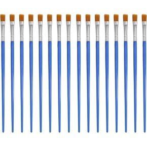 30 Pcs Flat Painting Brushes Nylon with Plastic Handle Bulk Small Brush for Detail Fine Art Professional Acrylic Nail Painting Watercolor Oil Children Kid School Project Classroom (Pink)