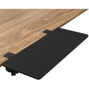 Suptek Clamp-on 9.5 x 23.6 inch Desk Extender, Wrist Support, Foldable Keyboard Tray Platform, Suitable for Office Desks, Carbon Fiber, DSF3L