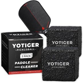 Pickleball Paddle Eraser 2-Pack, Carbon Fiber Pickleball Paddle Cleaner, Fast & Easy Pickleball Racket Rubber Eraser to Erase Residue, Stains, Minor Scratches for Restore Paddle Grit & Spin