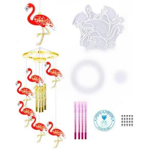 Flamingo Wind Chimes Resin Molds Silicone Kit, Silicone Resin Mold Kit for Wind Chime Casting, Flamingo Epoxy Resin Molds Craft Supplies for DIY Wind-Bell Decorations Home Decor