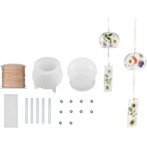 Japanese Wind Chimes Resin Molds Kit, Silicone Mold Kit for Handcrafted Wind Chime Casting, Epoxy Resin Molds Craft Supplies for DIY Wind-Bell Blessing Pendant