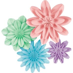 Teacher Created Resources Pastel Pop Paper Flowers Premade Decorations for Party Photo Backdrops, Classrooms Walls, Showers and Birthday Celebrations (TCR8352)