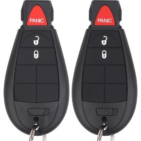 Entry Remote Key Fob Keyless Fit for Dodge Ram 1500 2500 3500, Grand Caravan, Journey, Durango, Jeep Grand Cherokee, Chrysler Town and Country, Replacement for IYZ-C01C M3N5WY783X (Pack of 2)