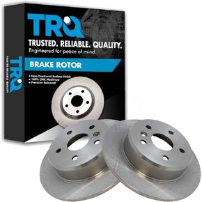 TRQ Rear Disc Brake Rotor Pair Set for 2001-2003 Toyota Highlander / 1999-2003 Lexus RX300 / Models with AWD All Wheel Drive